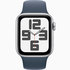 Apple Watch SE/44mm/Silver/Šport Band/Storm Blue/-S/M
