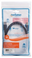 MANHATTAN USB kábel 2.0 Kábel A-B 1,8 m, čierny