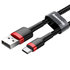 Baseus Cafule USB-A/C kábel 3A 0,5m čierny (CATKLF-A91)