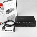 AXAGON ADA-71, USB2.0 - 7.1 audio SOUNDbox, vstup/výstup SPDIF