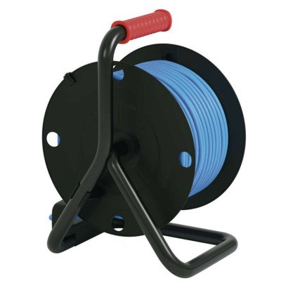 EMOS Weatherproof navijak kábla 25 m / 4 zásuvky / modrý / silikónový / 230 V / 1,5 mm2