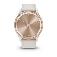 Garmin vívomove® Trend, Nerezová luneta Peach Gold, pouzdro Ivory, silikonový řemínek