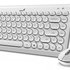 GENIUS set klávesnice s myší LuxeMate Q8000 White/ Bezdrátový set 2,4GHz mini receiver/ USB/ bílá/ retro design/ CZ+SK l