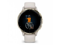 Garmin Venu® 3S, Nerezová luneta Soft Gold, pouzdro Ivory, silikonový řemínek