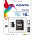 A-DATA Karta ADATA MicroSDHC 16GB UHS-I Class 10 + SD adaptér, Premier