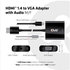 CLUB 3D Adaptér HDMI Club3D 1.4 na VGA (M/F), aktívne so zvukom