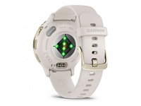 Garmin Venu® 3S, Nerezová luneta Soft Gold, pouzdro Ivory, silikonový řemínek