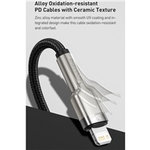 Baseus Cafule Series USB-C na Lightning PD 20W nabíjací/dátový kábel 0.25 m, čierna