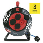 EMOS Weatherproof navijak kábla 25 m / 4 zásuvky / modrý / silikónový / 230 V / 1,5 mm2