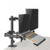 FELLOWES Držiak monitora Brateck LDT66-C024ML jedno kĺbové rameno + jeden držiak laptopu vedľa seba na tyčovej