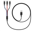 CONNECT IT Wirez 3v1 USB-C &amp; Micro USB &amp; Lightning, 1,2 m