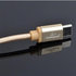 GEMBIRD CABLEXPERT kábel USB na USB-C (AM/CM), 1,8 m, opletený, zlatý, blister