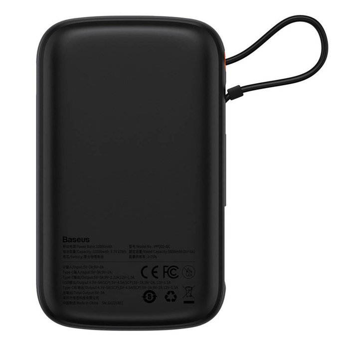 Baseus PPQD020101 Qpow Pro Digital Display Powerbank 10000mAh 22.5W Black