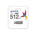 A-DATA ADATA Flash Disk 512GB UV350, USB 3.2 Dash Drive, tmavě stříbrná textura kov