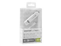 AVACOM CarMAX 2 nabíjačka do auta 2x Qualcomm Quick Charge 2.0, biela (kábel USB-C)