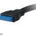 AKASA rozbočovací kábel USB 3.0. interný USB 3.0 na 2x USB 3.0 Držiak typu A na PCI, 40 cm