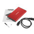Externý box pre HDD 2,5" USB 3.0 Natec Rhino Go, červený, hliníkové telo