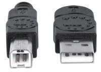 MANHATTAN USB kábel 2.0 Kábel A-B 1,8 m, čierny