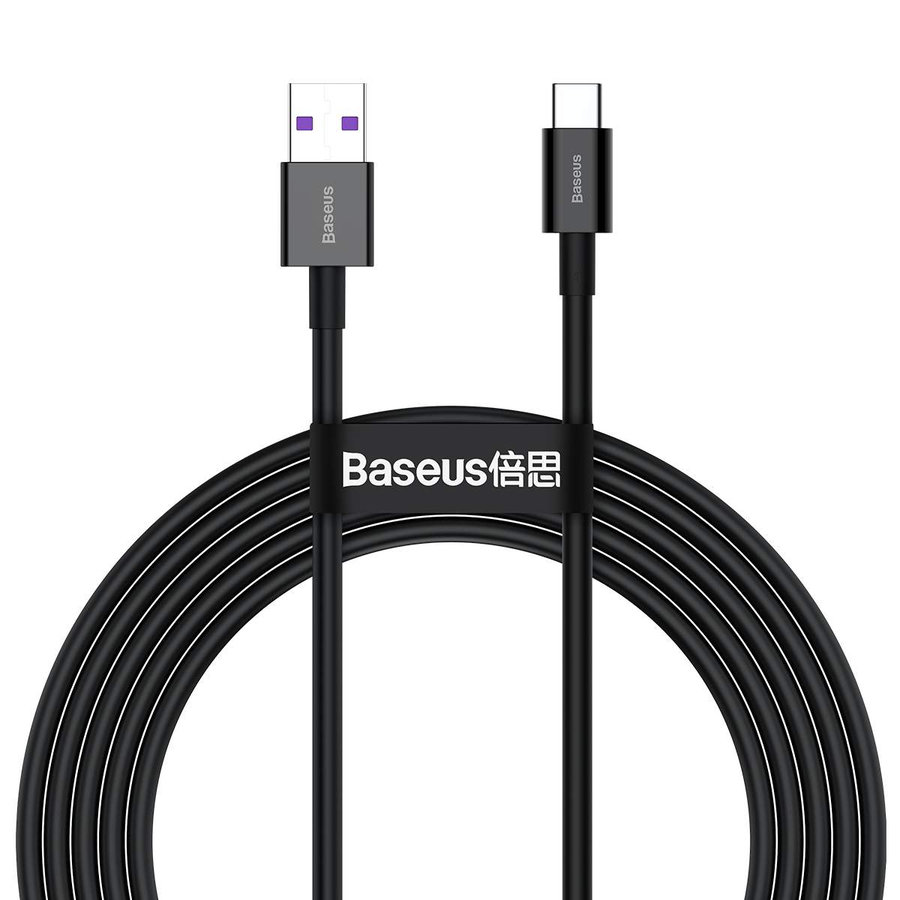 Baseus Superior USB-A/C kábel 66W 2m čierny (CATYS-A01)