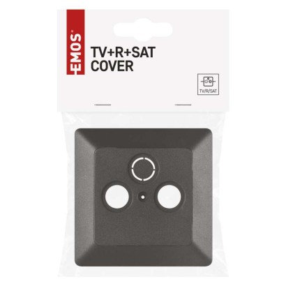 EMOS Kryt TV+R+SAT, antracit