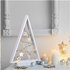 Solight LED dřevěný vánoční stromek s ozdobami, 15LED, přírodní dřevo, 37cm, 2x AA