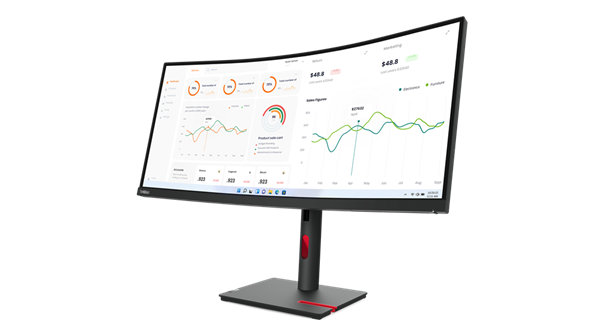 Monitor LENOVO LCD ThinkVision T34w-30-34"  VA,matný,21:9,3440x1440,178/178,6ms,350cd,3000:1,HDMI,DP,VESA,3Y