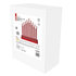 EMOS LED svietnik červený, 28,5 cm, 3x AA, vnútorný, teplá biela, časovač