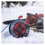 EMOS Weatherproof navijak kábla 25 m / 4 zásuvky / modrý / silikónový / 230 V / 1,5 mm2
