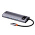 Baseus Metal Gleam Series 5v1 HUB Type-C (USB-C PD 100W, 3* USB 3.0, HDMI) šedá