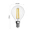 EMOS LED žiarovka Filament Mini Globe / E14 / 3,4 W (40 W) / 470 lm / teplá biela