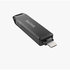 SanDisk iXpand Flash Drive Luxe/256GB/USB 3.0/Lightning + USB-A/Sivá