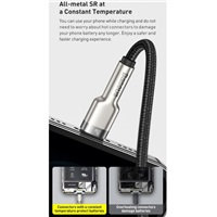 Baseus Cafule Series USB-C na Lightning PD 20W nabíjací/dátový kábel 0.25 m, čierna