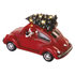 EMOS LED červené auto so Santom, 12,5 cm, 3x AA, vnútorná, teplá biela