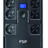 FSP UPS NanoFit 800, 800 VA / 480 W, 2xUSB power, LCD, RJ45, offline