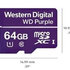 WESTERN DIGITAL WD Purple microSDXC 64GB Class 10 U1