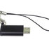 PremiumCord Adaptér USB-C konektor female - USB 2.0 Micro-B/male, černý s očkem na zavěšení