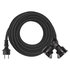 EMOS Vonkajší predlžovací kábel 15 m / 2 zásuvky / čierny / guma / 230 V / 1,5 mm2