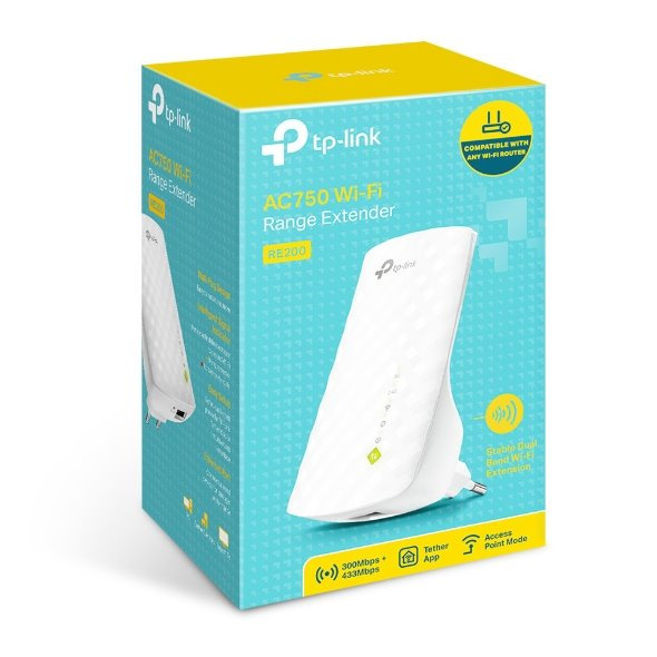 TP-Link RE200 OneMesh WiFi5 Extender/Repeater