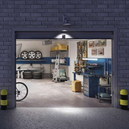 EMOS Weatherproof navijak kábla 25 m / 4 zásuvky / modrý / silikónový / 230 V / 1,5 mm2