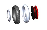 Přední kolo s motorem - vč. pneu a duše pro Xiaomi Mi Electric Scooter 1S / Essential, šedá