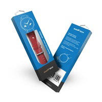 RhinoTech univerzální řemínek Genuine Leather Quick Release 22mm, červená