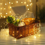 MODEE LIGHTNING Modee Lighting LED vianočná reťaz 50 LED 5m 3xAA teplá biela