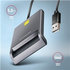 AXAGON CRE-SM3T, USB-A FlatReader čítačka kontaktných kariet Smart card (eObčanka), kábel 1.3m