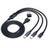 3mk nabíjecí kabel - Hyper Cable 3in1 A/C to C/Micro/Lightning 1.5m, černá