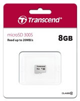 Karta TRANSCEND MicroSDHC 8GB 300S, trieda 10, bez adaptéra