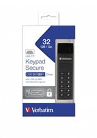 VERBATIM USB C 3.1 disk 32 GB - klávesnica Secure (R:160/W:130 MB/s) GDPR