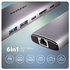 AXAGON HMC-6G2L, USB 10Gb/s hub, 2x USB-A, 1x USB-C, HDMI 4k/60, RJ-45, PD 100W, kábel USB-C 15cm