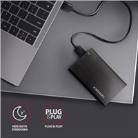 AXAGON EE25-A6M, USB 3.2 Gen 1 - SATA 6G 2.5" kovový box RAW, bez skrutiek
