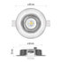 EMOS LED bodové svietidlo SIMMI strieborné, kruh 5W teplá b.