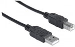 MANHATTAN USB kábel 2.0 Kábel A-B 1,8 m, čierny